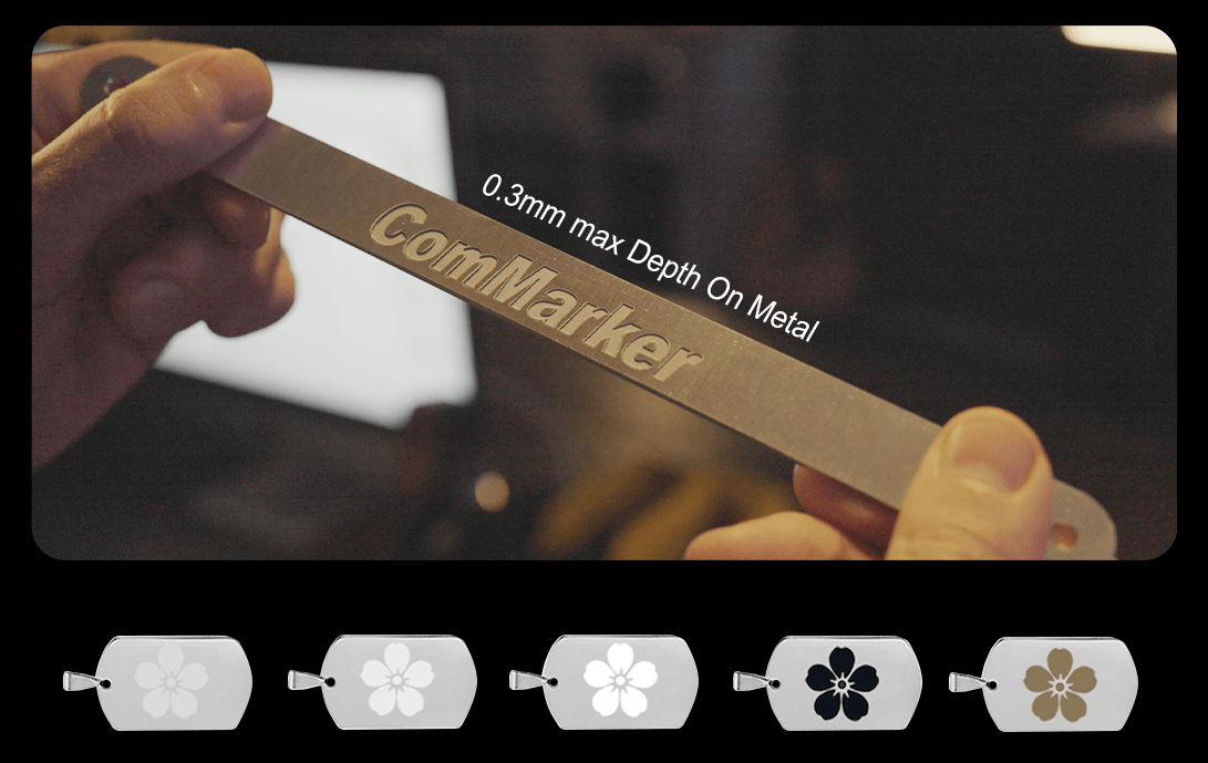 ComMarker B4 - ماكينة نقش ألياف الليزر 20 وات/30 وات/50 وات/60 وات/100 وات&ماكينة النقش على العلامات بالليزر