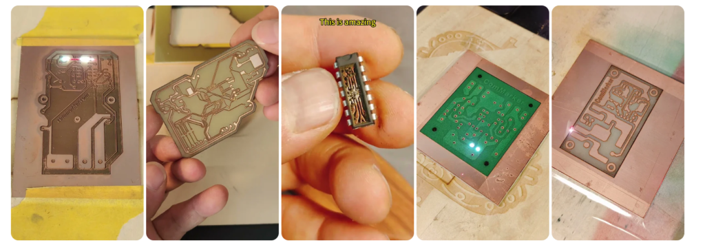 Engraving a PCB with the ComMarker B6 Fiber Laser Engraver Engraving a PCB with the ComMarker B6 Fiber Laser Engraver